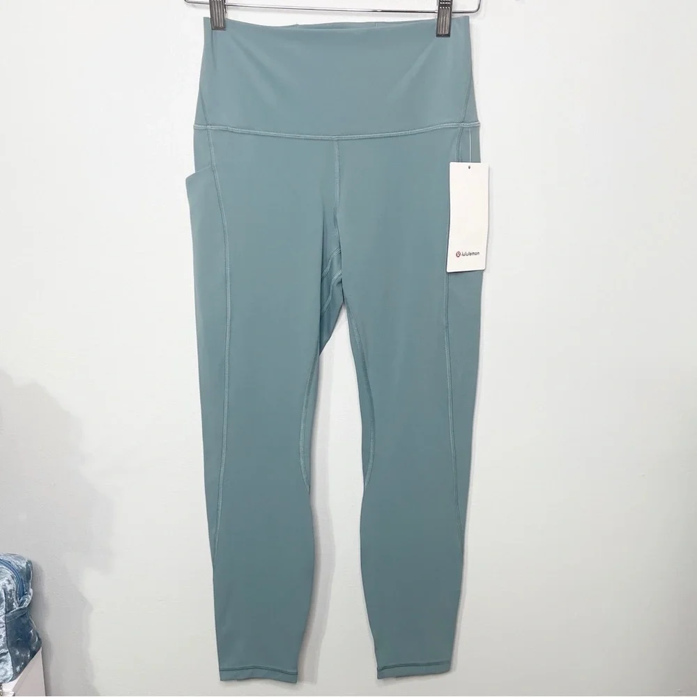 Lululemon Align High Rise Pants Leggings with Pockets Tidewater Teal Nwt - Picture 3 of 9
